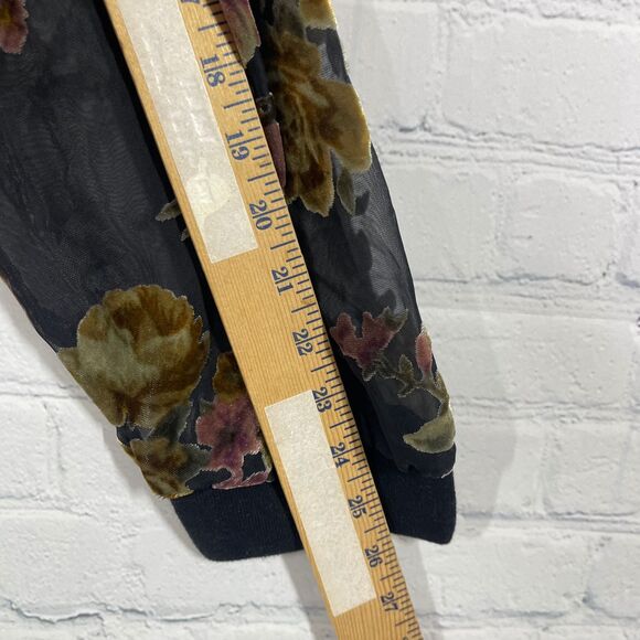 A New Day Tunic Women XXL Floral Velvet Burnout Sheer Pullover Blouse Top - Picture 10 of 11